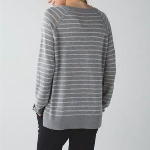 Lululemon Grey striped Sweater